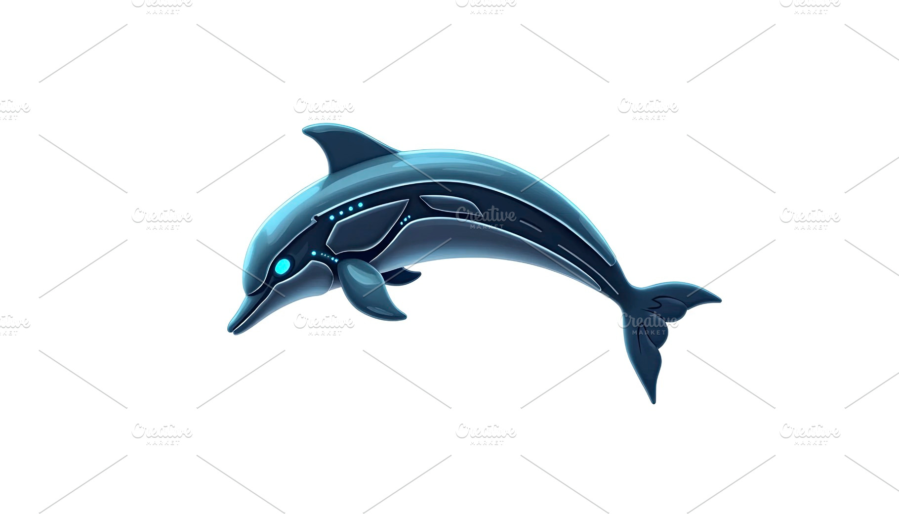 Robotic Dolphin Mascot Logo Vector D, a Photo by LOGOCREATIVE