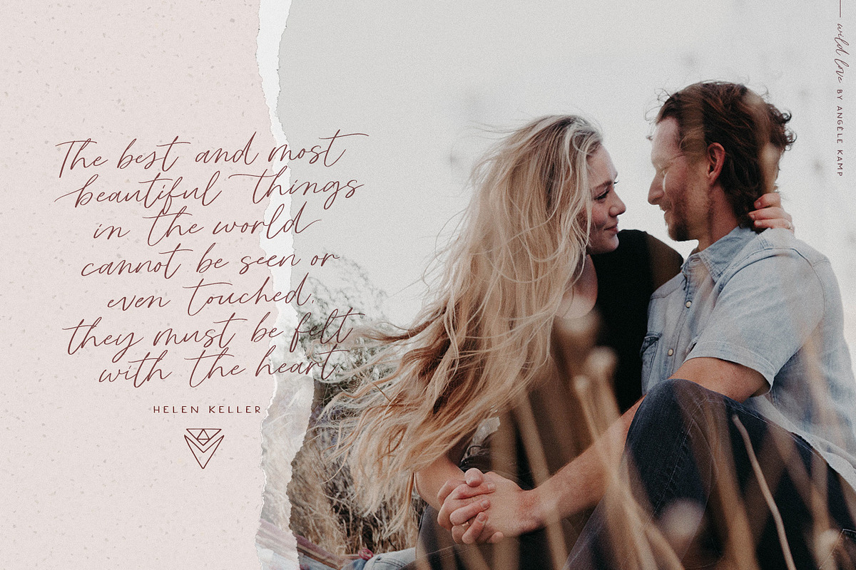 Script font Wild Love logos preview 7