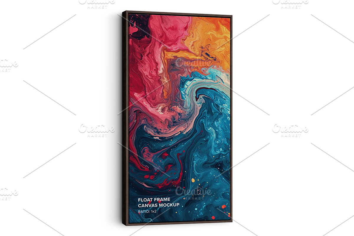 Floater Frame Canvas Mockup R-1x2, a Merchandise Mockup by Mockups by Carlos Viloria (Photo 2 of 6)