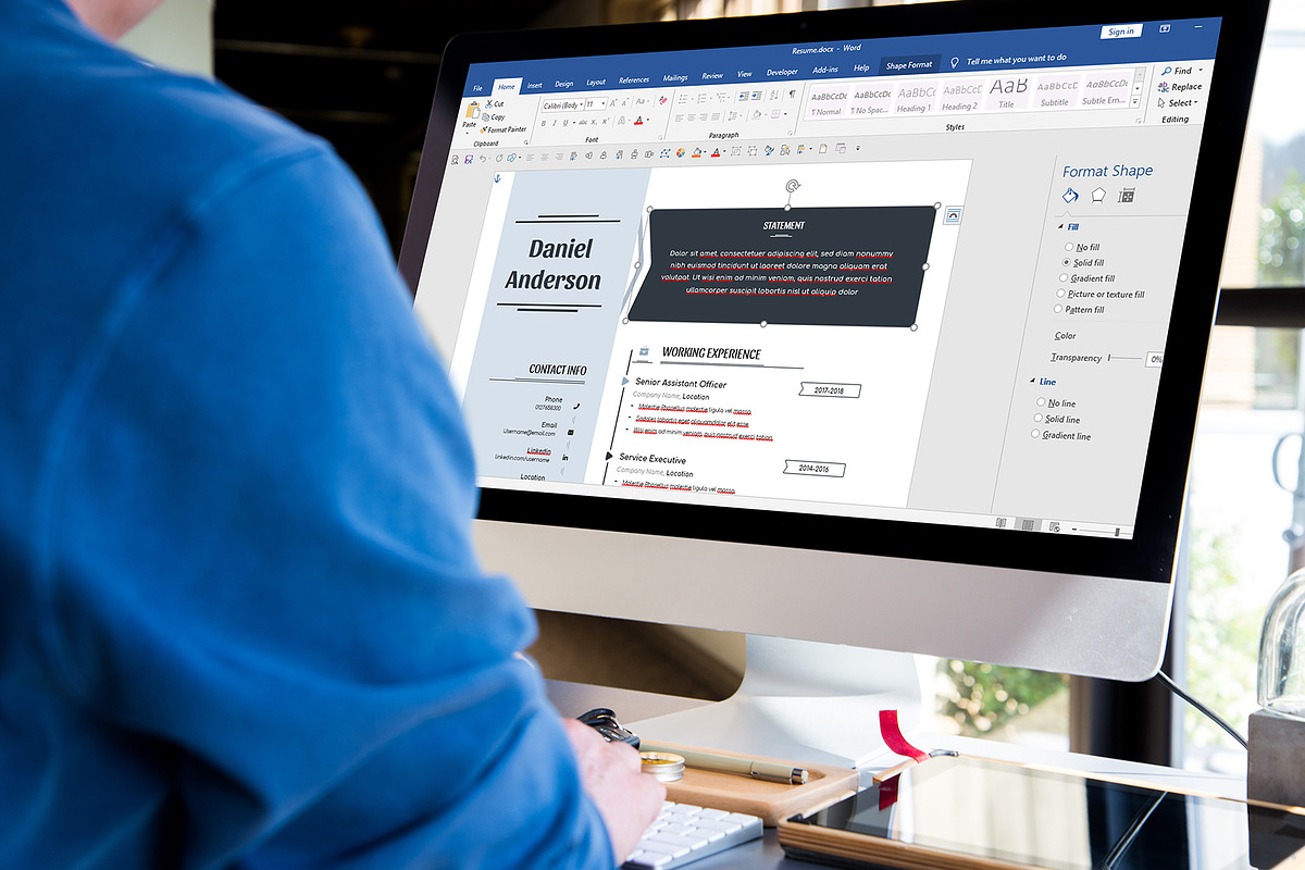 Resume Cv Template Word Apple Pages, a Resume Template by Tbunny (Photo 6 of 6)