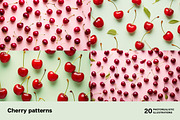 Cherry Patterns. 20 images, a Food Illustration by Handmadefont (Thumbnail 6 of 9)