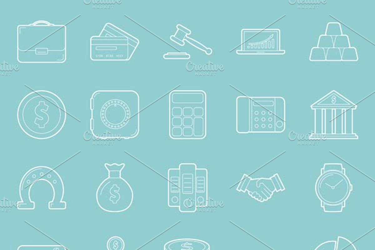 Business icons set, an Icon by Equipoise