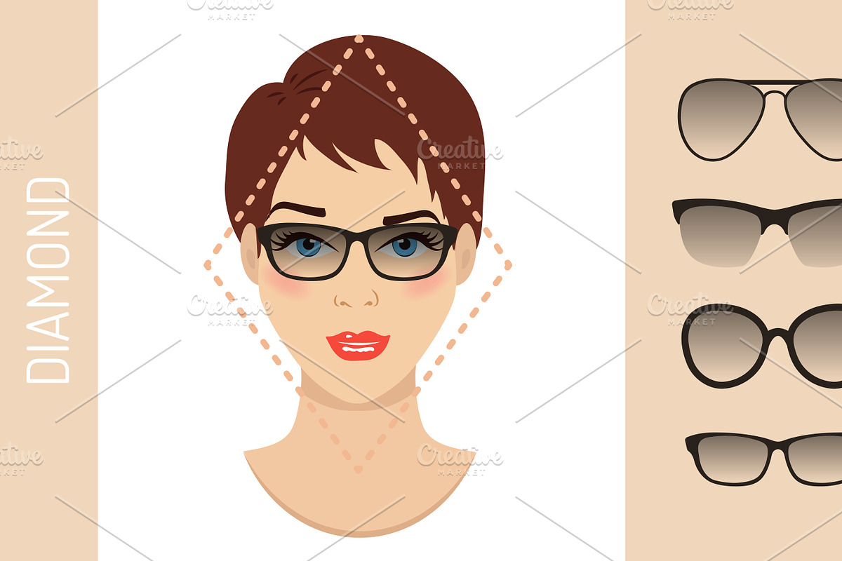 Woman sunglasses shapes. 9 sets., a Decorative Illustration by Cheremuha (Photo 2 of 4)