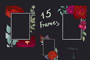 Dark theme Monotype Flowers, a Decorative Illustration by AlenaO (Thumbnail 6 of 11)