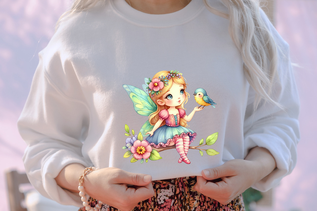 Watercolor Fairy Clipart, an Illustration by designcity5 (Photo 5 of 5)