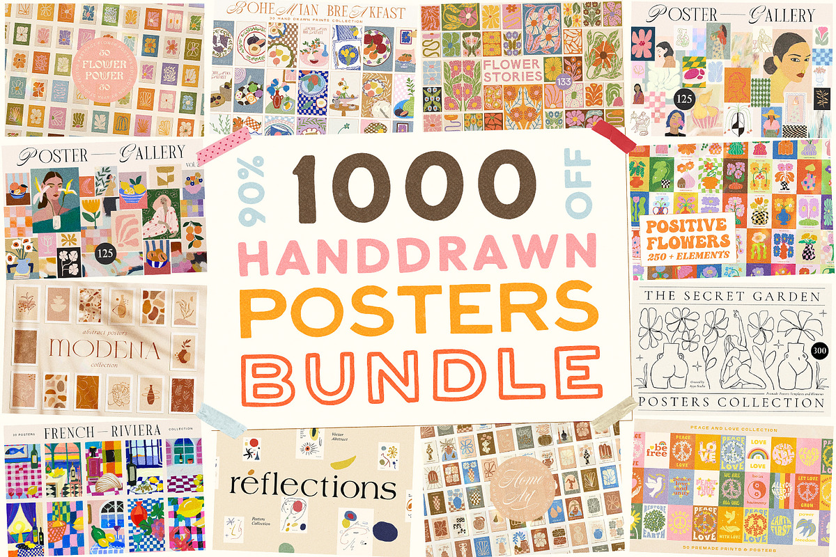Modern Hand-drawn Wall Art Bundle, a Graphic by Ayya Studio (Photo 1 of 68)
