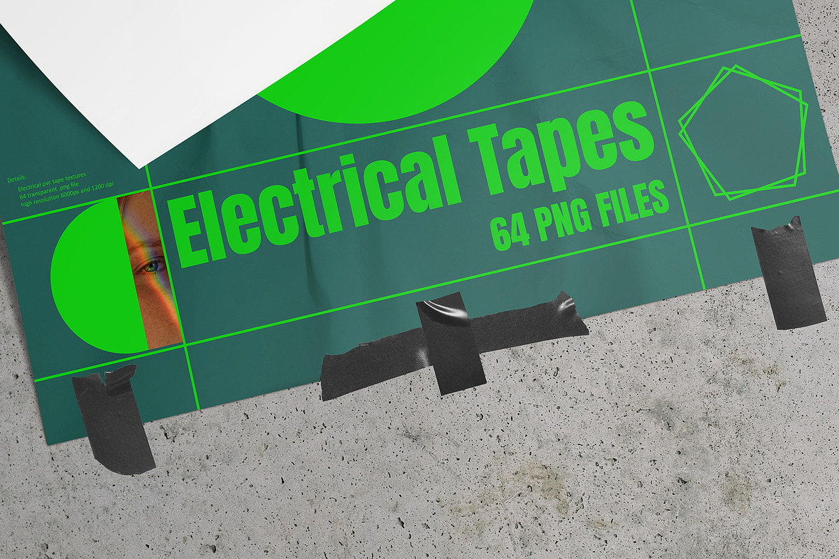Adhesive Black Tape Pieces, a Background Graphic by Gravito (Photo 2 of 7)