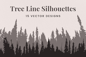 Vector Tree Line Silhouettes
