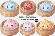Glitter Dumpling PNG Bundle, a Seasonal Illustration by CraftArtStudio (Thumbnail 1 of 4)