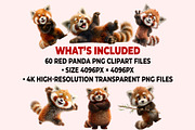 Red Panda PNG Clipart Bundle, a Graphic by M9 Design (Thumbnail 10 of 10)