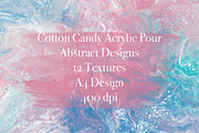 Cotton Candy Acrylic Pour Abstract, a Texture Graphic by Luna Y Mar (Thumbnail 1 of 10)
