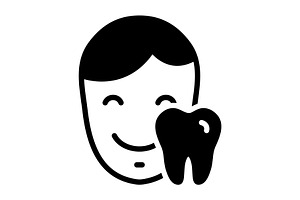 Dental teeth solid icon, a Solid Icon by Creative priyanka