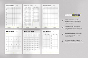 MAX Editable Fitness Planners