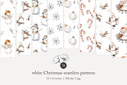 70 white Christmas seamless pattern, a Pattern Graphic by Poppy Lane Studio (Thumbnail 1 of 10)