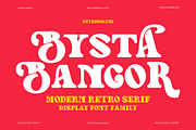 Bysta Bangor - Modern Retro Serif, a Serif Font by agnyhasyastudio (Thumbnail 1 of 17)