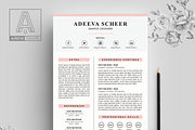 Simple Resume Template Scheer, a Resume Template by AdeevaResume (Thumbnail 3 of 4)
