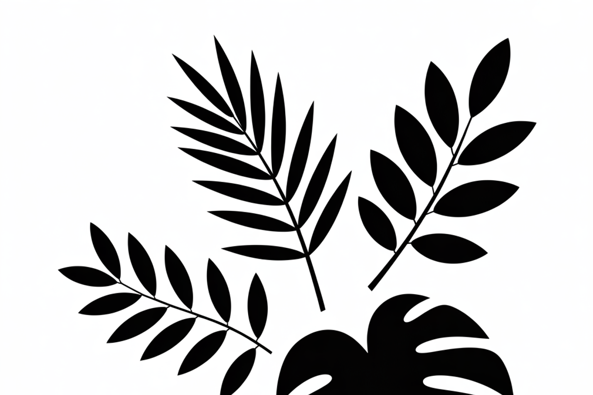 collection tropical leaf silhouette, an Illustration by Amazin_art (Photo 14 of 21)