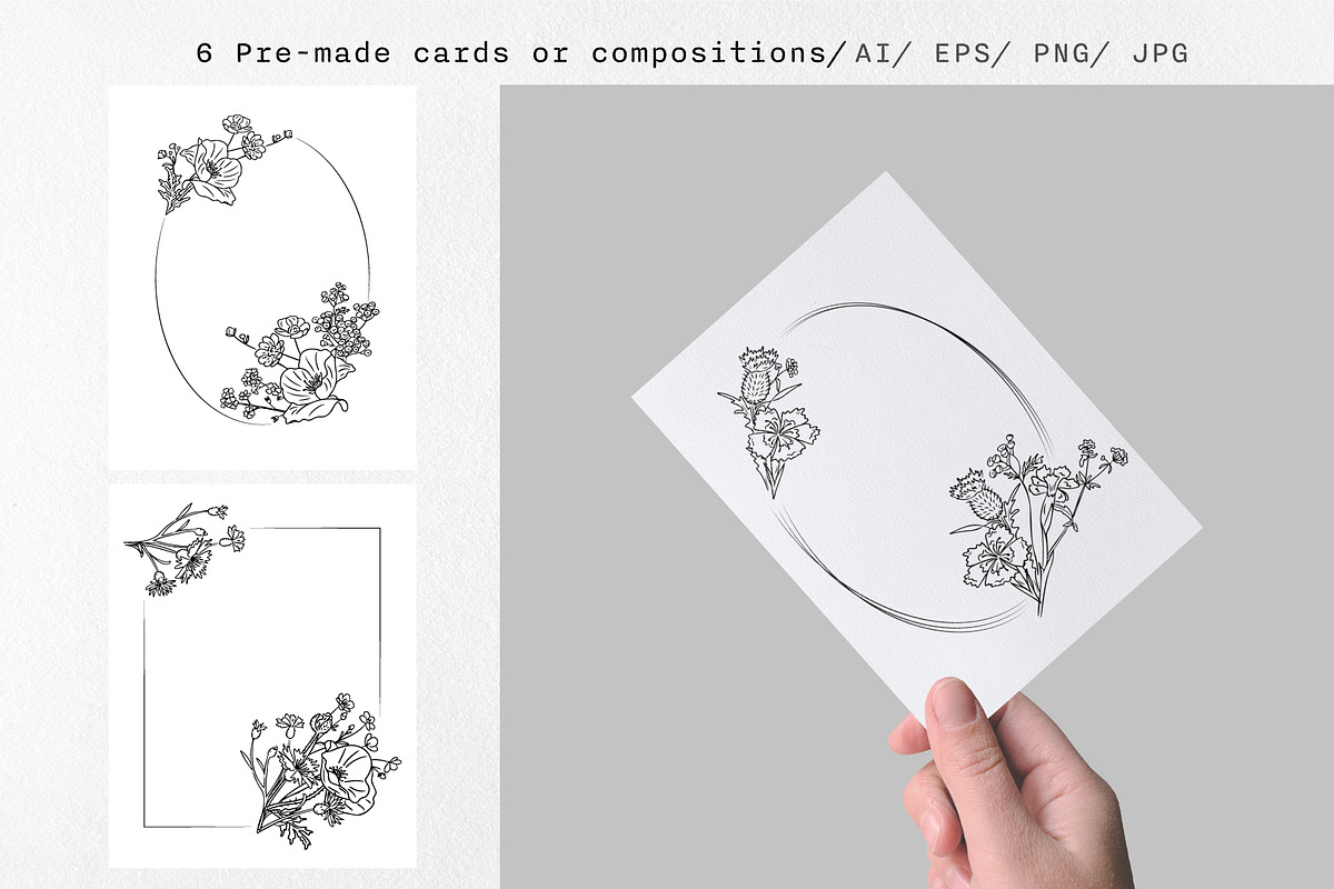 Hand-Drawn Wildflowers, a Decorative Illustration by Decor Lines (Photo 6 of 10)