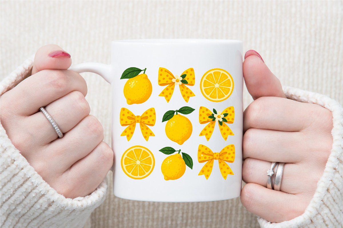 Coquette Lemon Png,Cute Lemon Floral, an Illustration by Sublimation Artist (Photo 4 of 9)
