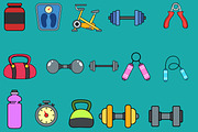 Gym Equipment Illustration Pack, an Illustration by baii09 (Thumbnail 2 of 2)