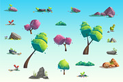 Natural landscape - futuristic trees, an Illustration by Nearbirds (Thumbnail 2 of 2)