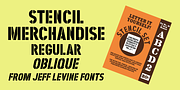 Stencil Merchandise JNL, a Sans Serif Font by Jeff Levine Fonts (Thumbnail 1 of 5)