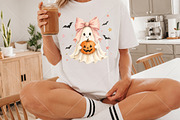 Coquette Ghost Halloween PNG, a Seasonal Illustration by Canvas Craft (Thumbnail 2 of 5)