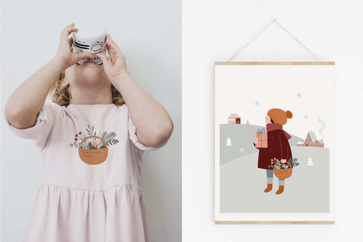 Nordic Winter Kids, a Decorative Illustration by Marish (Photo 2 of 16)