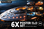 Saucer-Shaped Extraterrestrial UFO, a Technology Illustration by Other Side Art (Thumbnail 1 of 8)