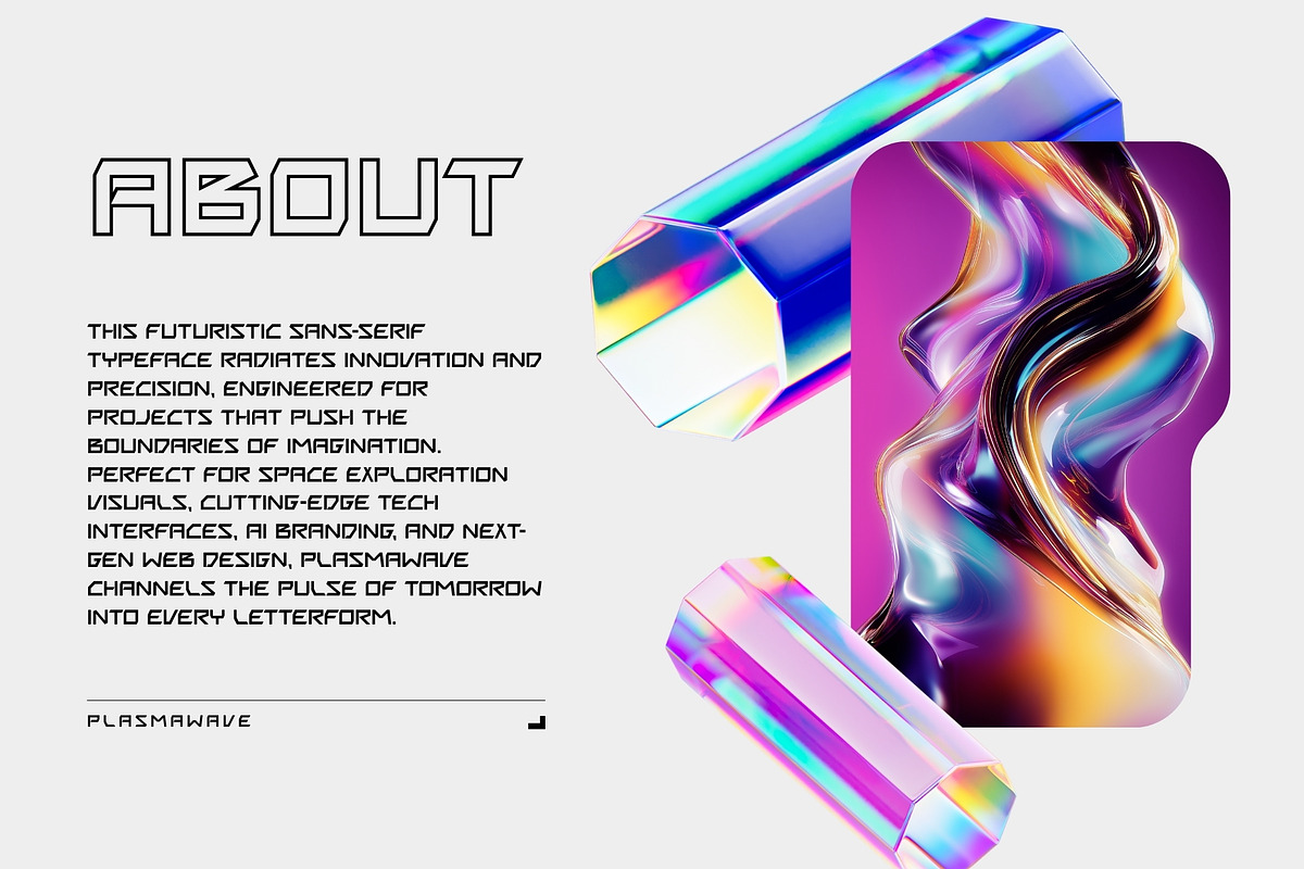 Plasmawave - Futuristic Typeface, a Sans Serif Font by HipFonts (Photo 5 of 9)
