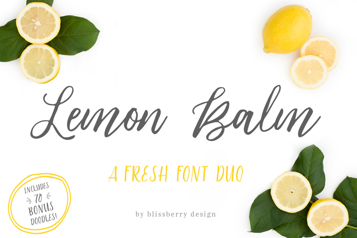 Lemon Balm Font Duo + Extras!