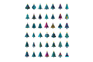Cartoon christmas trees. Pine, an Object Illustration by Stock-Smart-Start