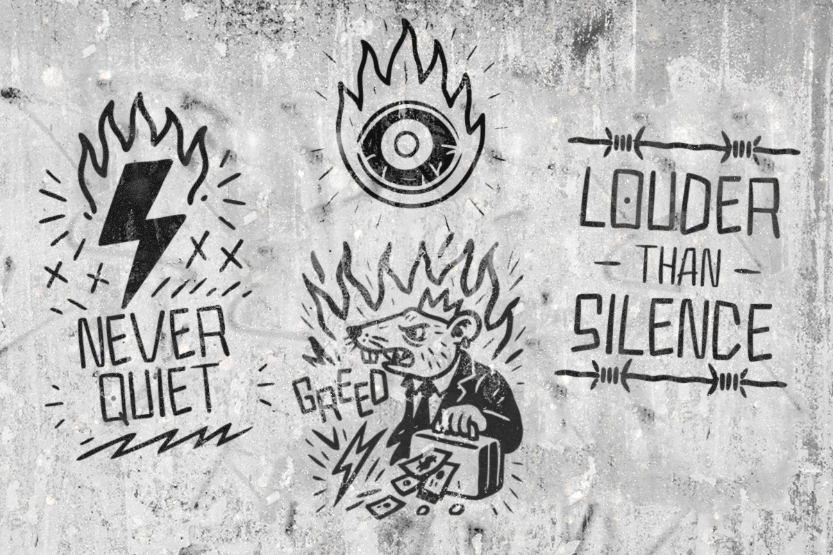 Vandal Lines Urban Handwritting, a Handwritten Font by Littlehand (Photo 2 of 9)