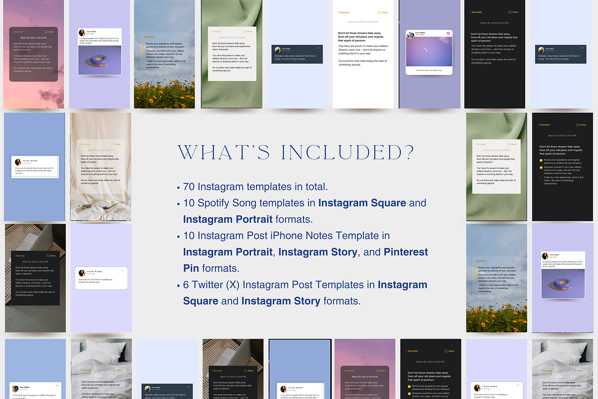 iPhone Notes Spotify Twitter Canva, a Social Media Template by Story Native (Photo 6 of 9)