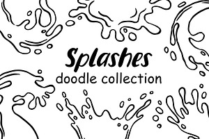 Splashes. Doodle collection, an Object Illustration by made by Tanya