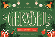 Gerabell - Condensed Christmas Serif, a Serif Font by Burntilldead (Thumbnail 1 of 12)