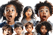 Watercolor Children Emotions Clipart, an Object Graphic by ArtisticTimberStudio (Thumbnail 2 of 2)