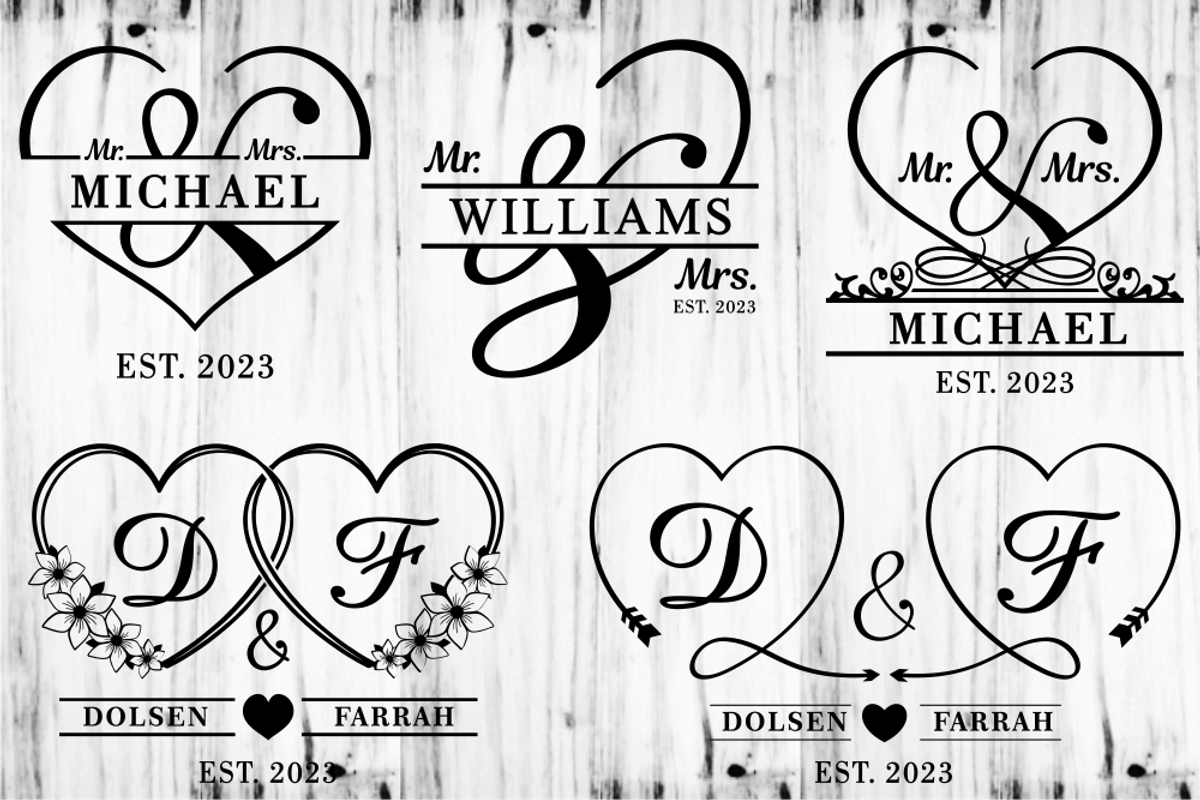 Wedding SVG Bundle, Wedding Sign SVG, an Object Graphic by D2PUTRI (Photo 4 of 31)