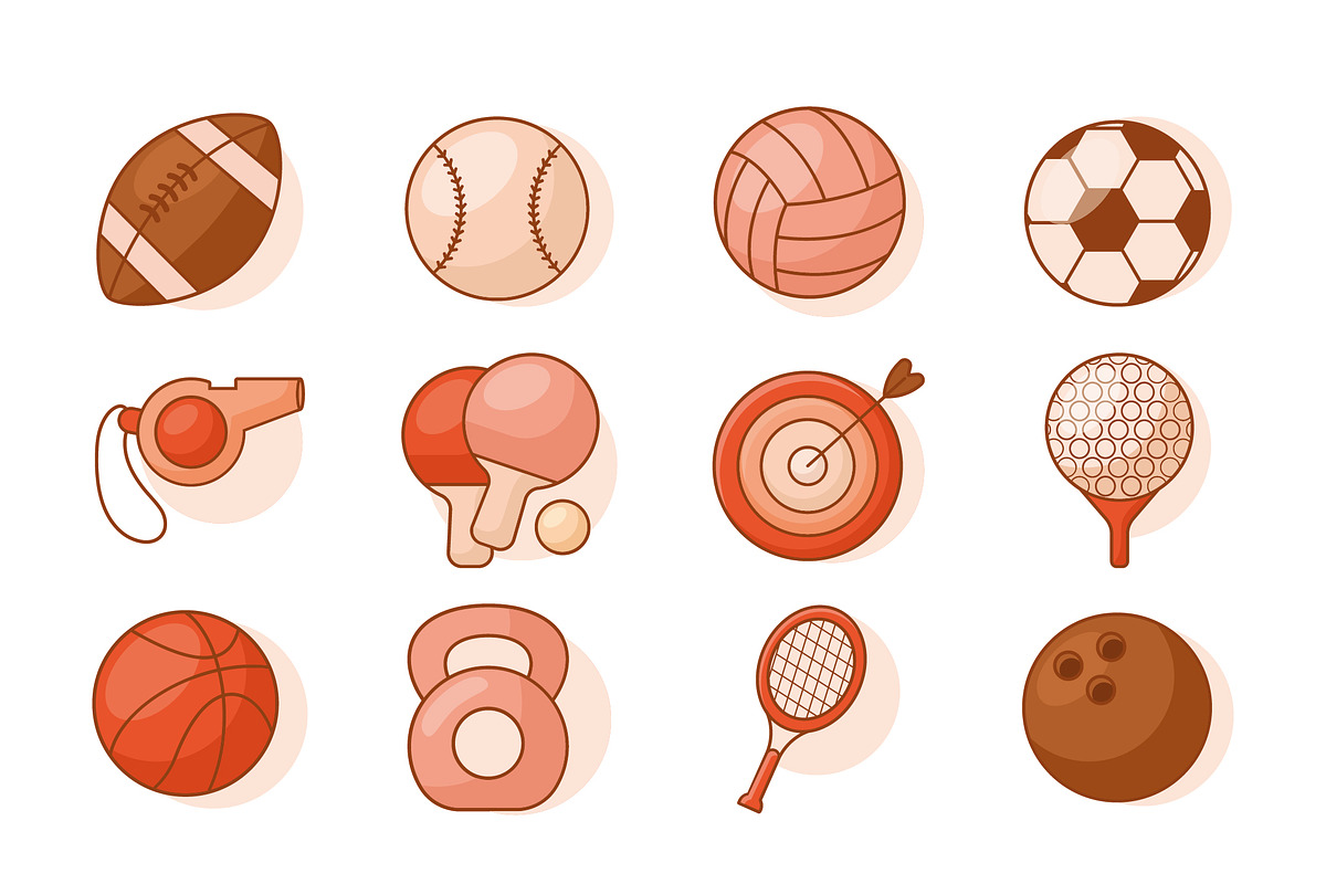 Retro Sport Illustration Set