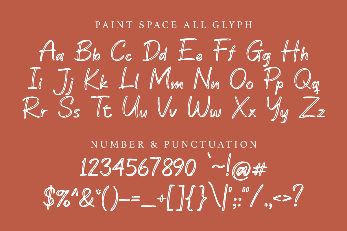 Paint Space - Cafe Handwritten Font, a Handwritten Font by Pandeka Studio (Photo 9 of 9)
