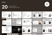20 Figma Web Testimonial Section, an UI Kit Template by neuwebz (Thumbnail 1 of 4)