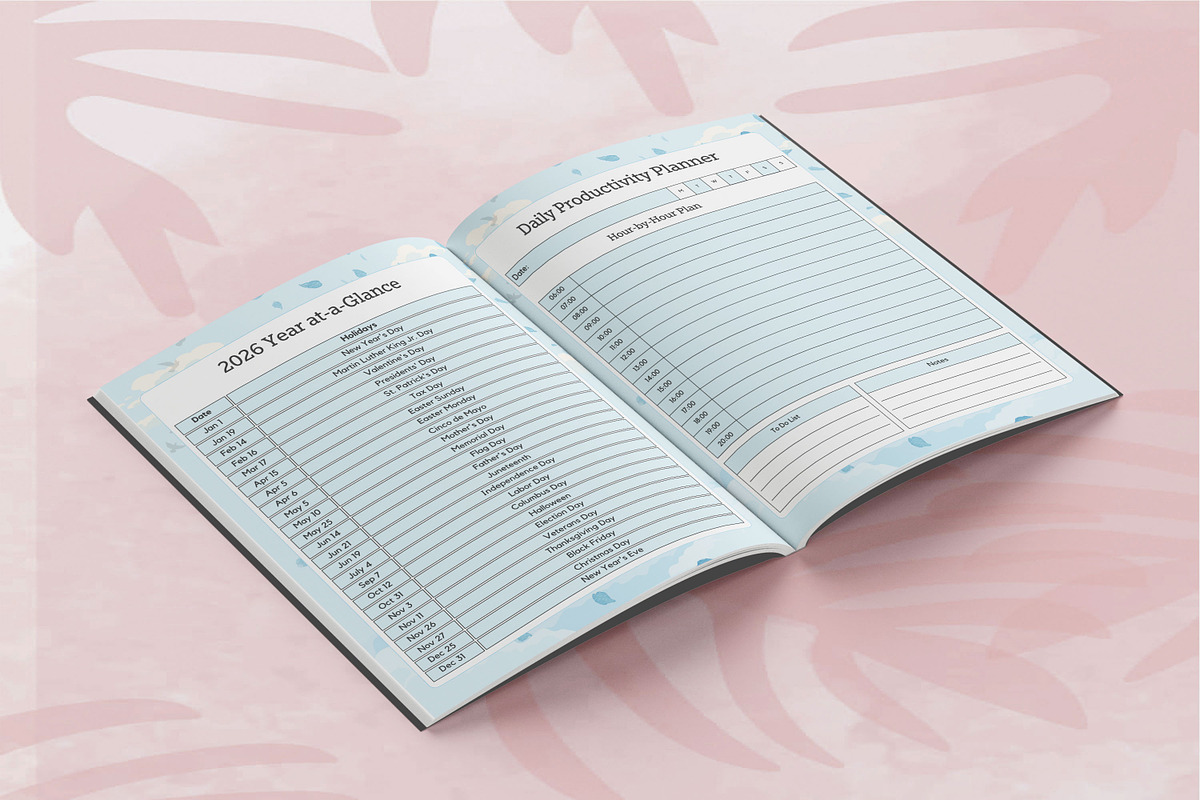 2026 Daily Productivity Planner, a Design Template by Book2bees (Photo 3 of 4)