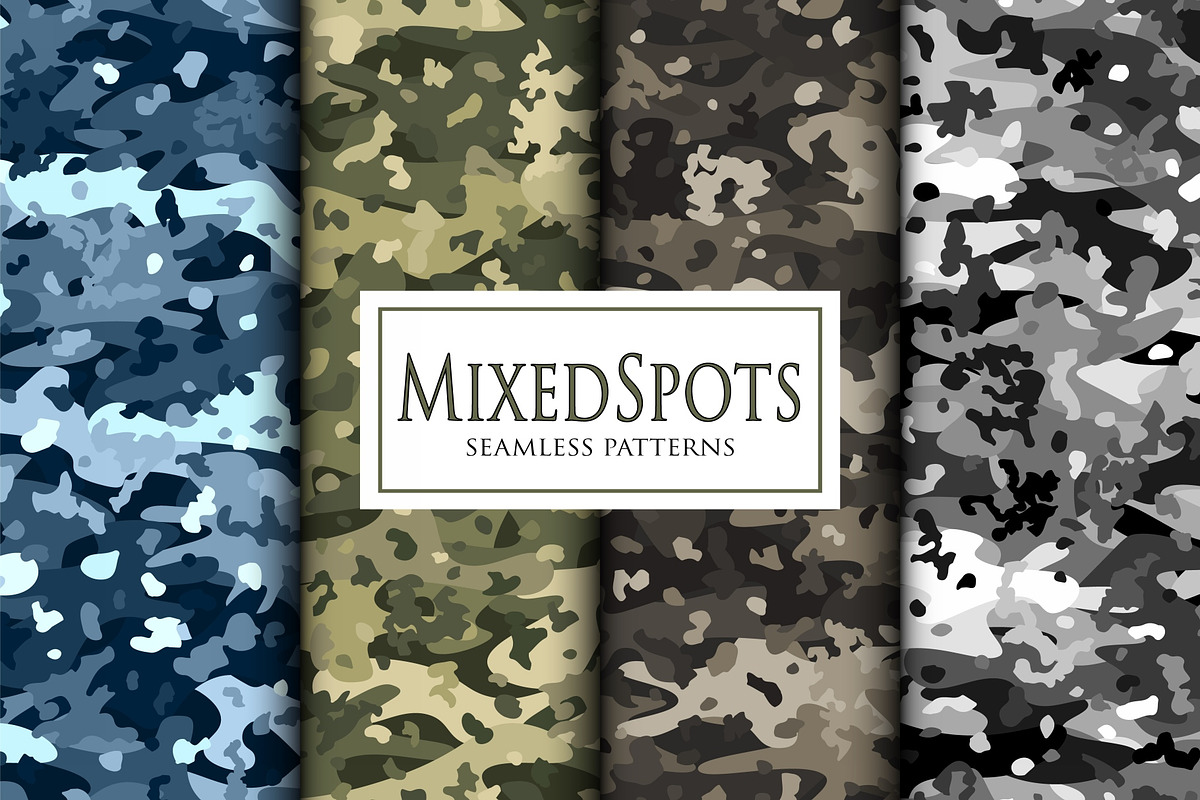 Mixed camouflage uniform patterns, a Pattern Graphic by ArchonDigitalShop (Photo 5 of 10)