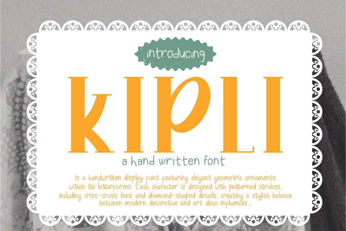 Kipli - Handwritten Font, a Handwritten Font by Berdansabersama (Photo 1 of 8)