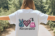 Peace love sanitize leopard heart pe, an Illustration by CrexoraLab (Thumbnail 3 of 4)