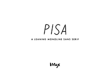 Pisa — A Leaning Monoline Sans Serif