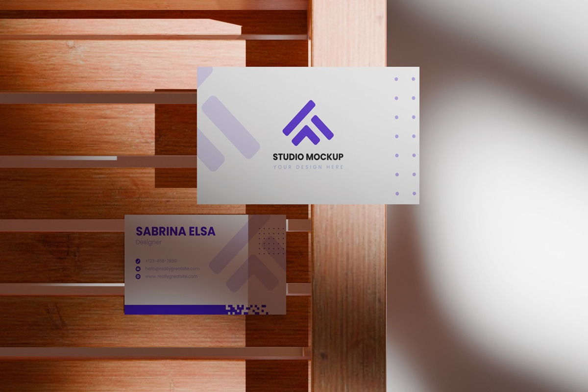 Business Card Mockup, an Advertising Mockup by Pexelyou (Photo 2 of 5)