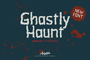 Ghastly Haunt - Unique Spooky Font, a Font by Azcreative Studio (Thumbnail 1 of 6)