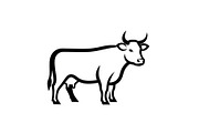 Farm Cow Silhouette Vector Bundle, an Illustration by Designs_River (Thumbnail 26 of 51)