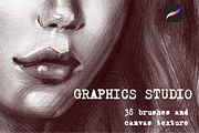 38 Graphic brushes for Procreate, a Brush Add-On by Graphics Resources (Thumbnail 2 of 14)
